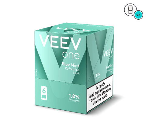Veev one Blue Mint vape device packaging on a white background