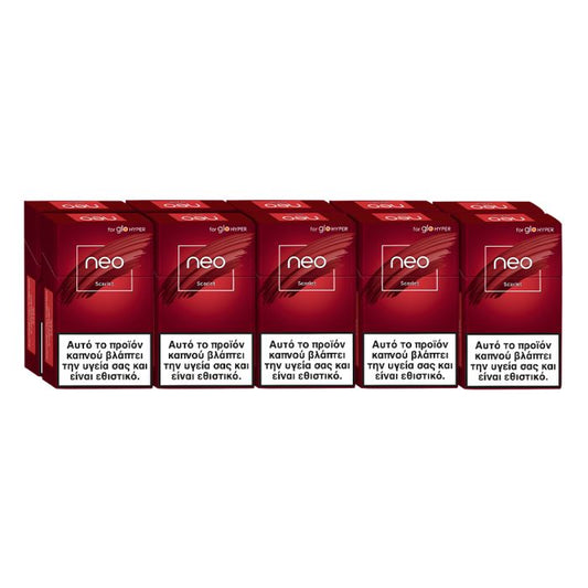 Red boxes labeled 'neo' with Greek text on a white background