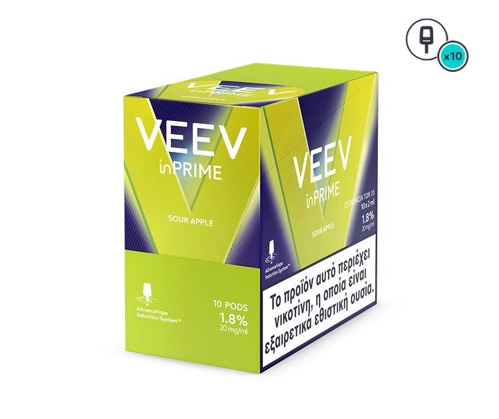 Veev inPrime vape pod packaging on a white background