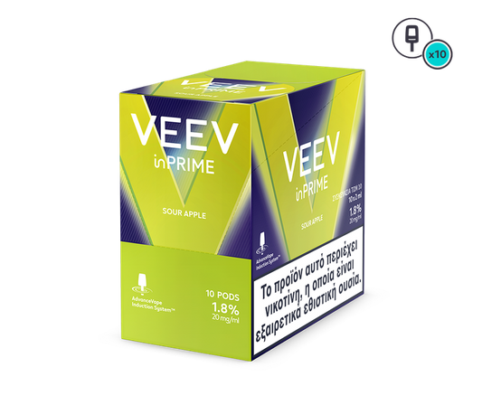 Veev inPrime vape pod packaging on a white background