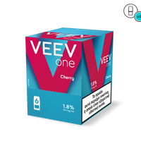 Veev one Cherry packaging on a white background