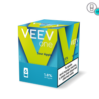 Veev one Sour Apple vape device packaging on a white background