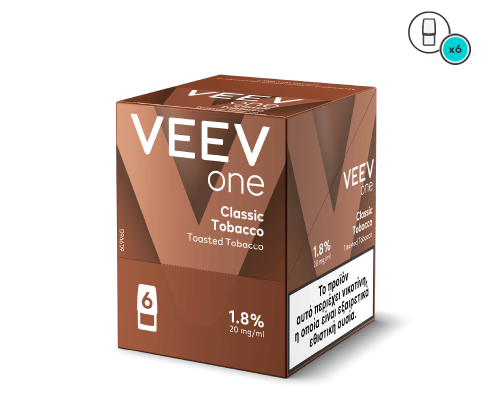 Veev one Classic Tobacco packaging on a white background