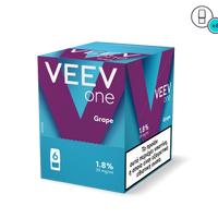 Veev one Grape product packaging on a white background