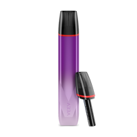 Vape pen with a gradient purple to black design on a white background